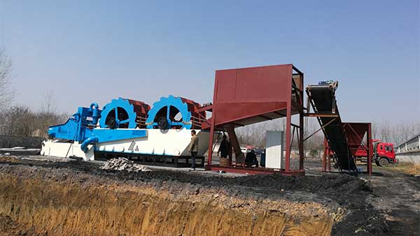 double wheel sand washing machine