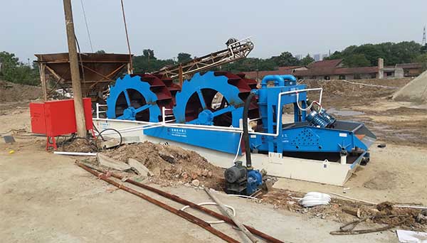 double wheel sand washing machine