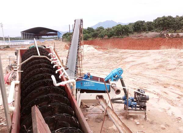 Spiral sand washing machine