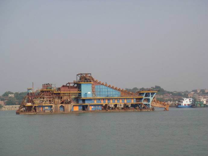 dredger river sand sea sand