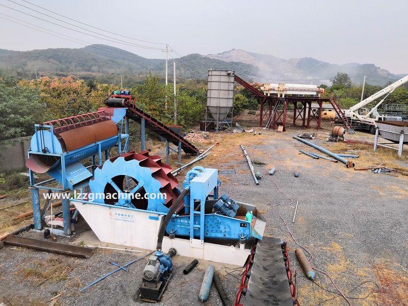 sand washing plant with fine sand recovery and tail water purification in China