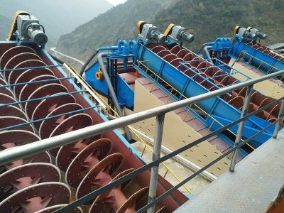 Spiral copper ore washing machine