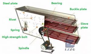 Vibrating screen structure diagram