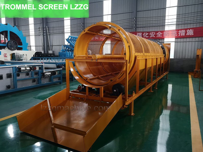 Wear-Resistant trommel screen with feed hopper for sale