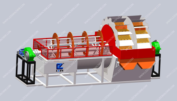 spiral sand washer with bucket classifier