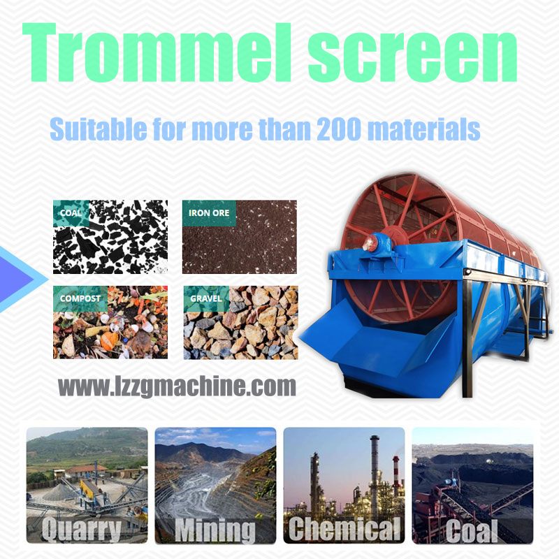 trommel screening plant for coal, sand, gravel separation