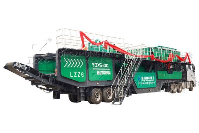 mobile wheel type sand washing plant