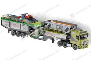 Portable sand washing plant adapt to various terrains