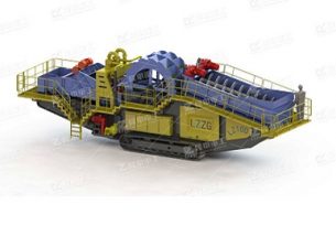 Track type mobile sand washing plant