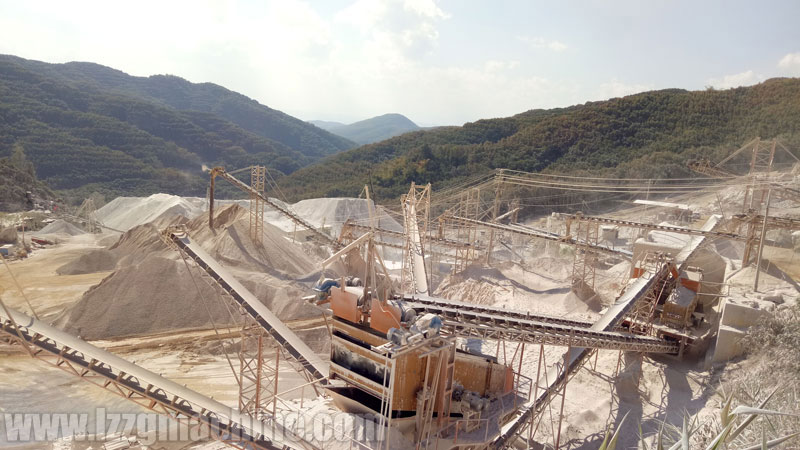 Washed silica sand production plant