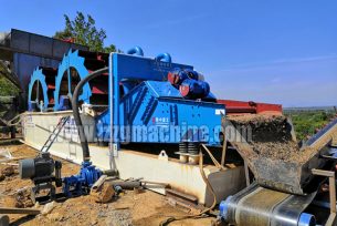 bucket sand washer in sand washing plant