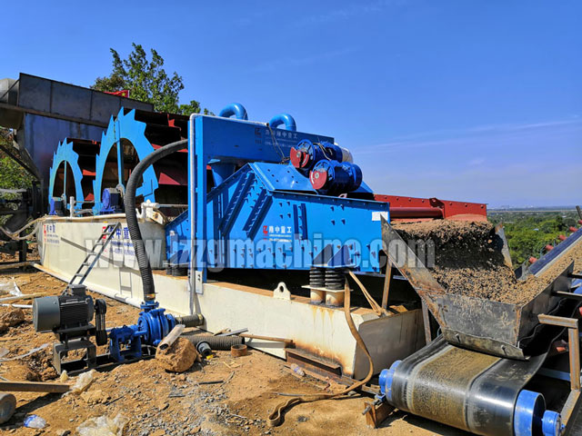 linear vibrating screen in sand washing plant