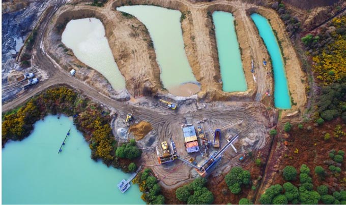 Sand making system on construction site