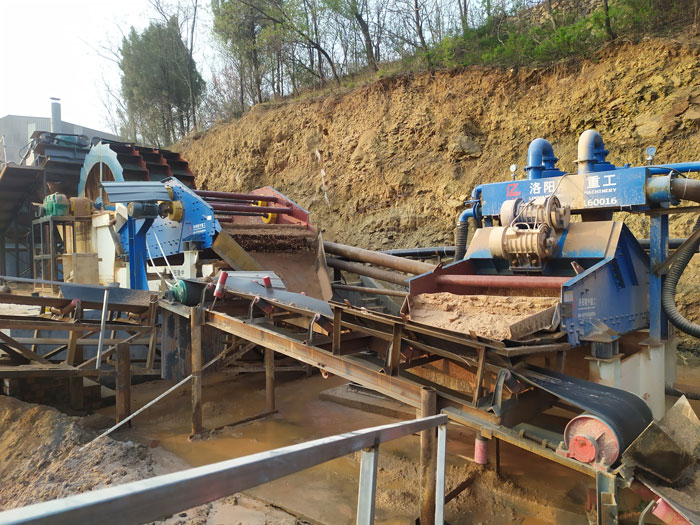 Adjustment of vibration frequency and inclination of vibrating screen