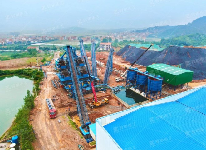 Sewage purification system of ore washing plant