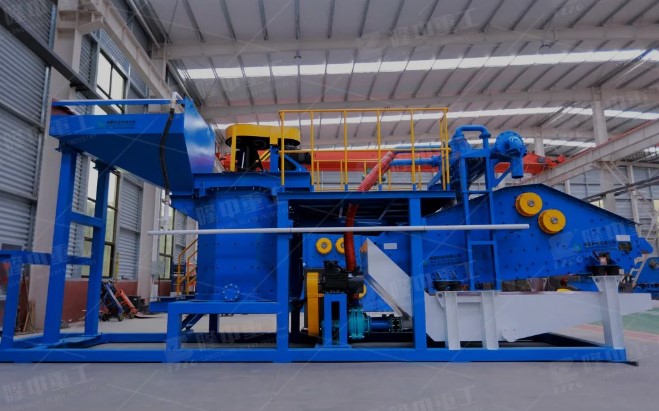 Scrubbing machine and dewatering screen